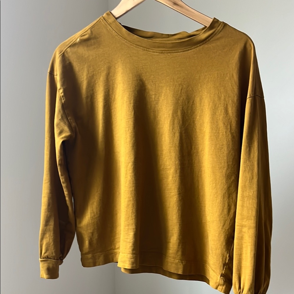 Everlane Mustard brown Long Sleeve Top